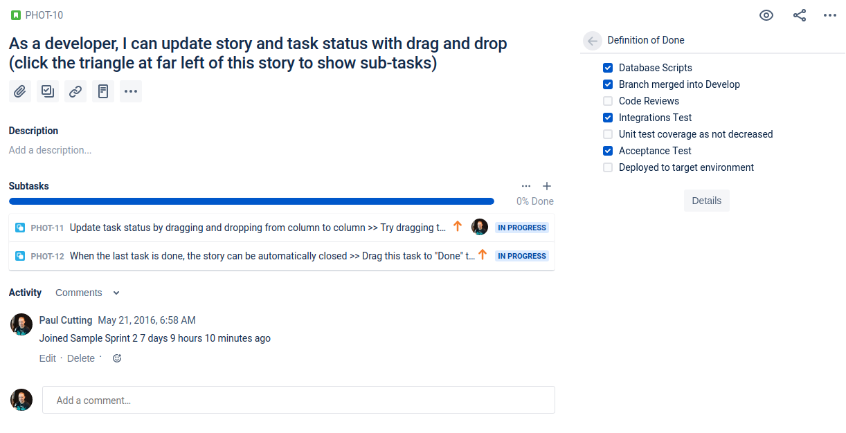 Definition of Done - Major update